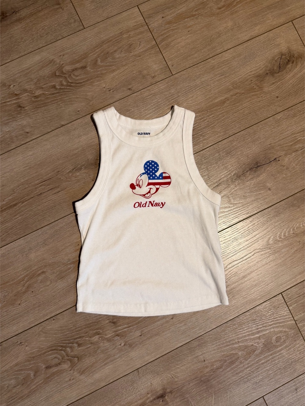 Old Navy x Disney Mickey Mouse Logo-Graphic Snug Tank Top Disney Mickey Mouse